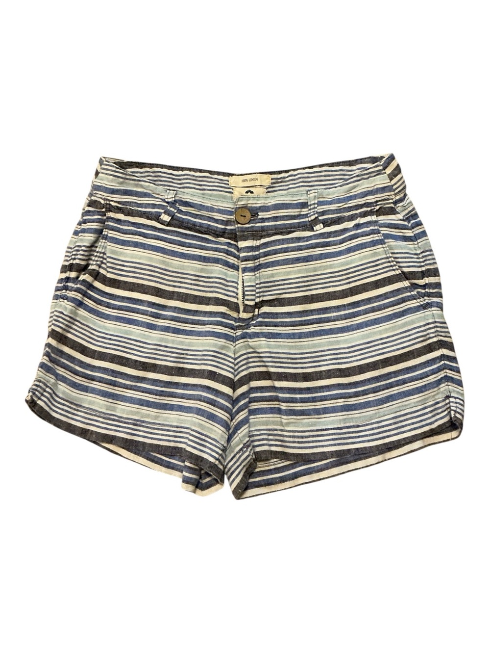 Striped Blue and White Women’s Casual Shorts